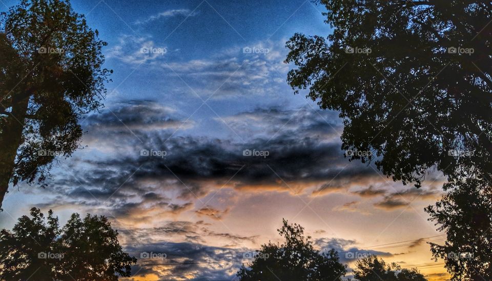 Illuminated Clouds at Dusk