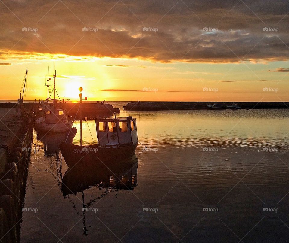 Sunrise in Vitemölle Harbour