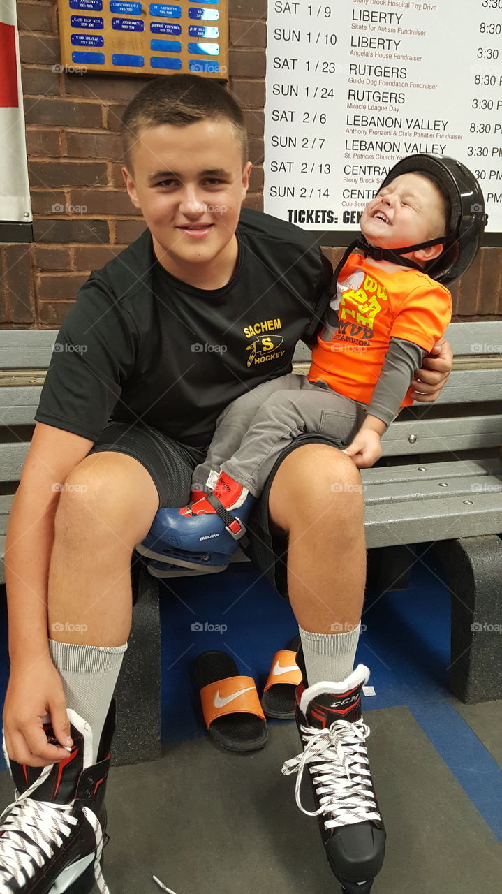 giddy over learning to play ice hockey