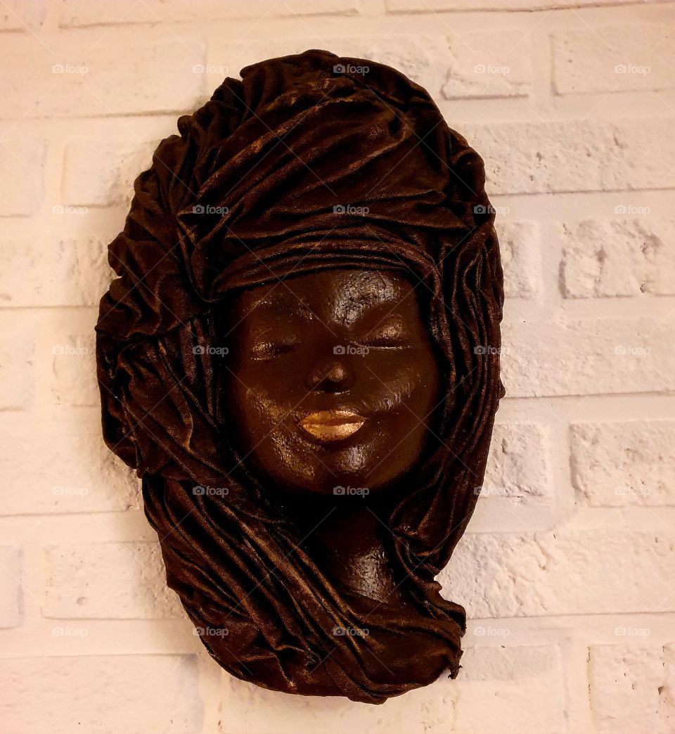 Handmade head / face. Woman