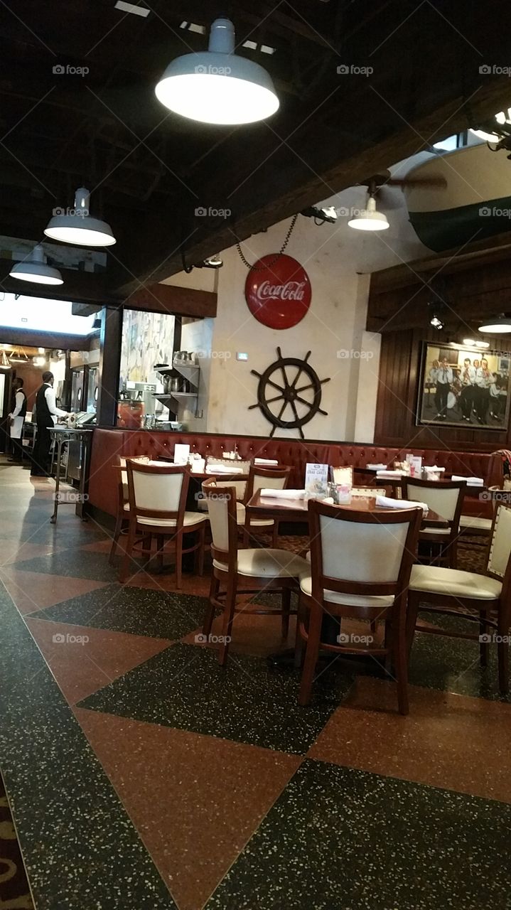 Seafood restaurant interior