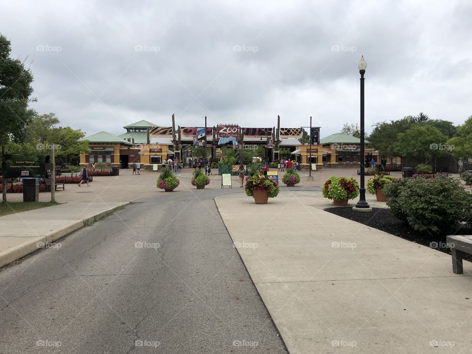 Entrance to Columbus Zoo and Aquarium/Zoombezi Bay