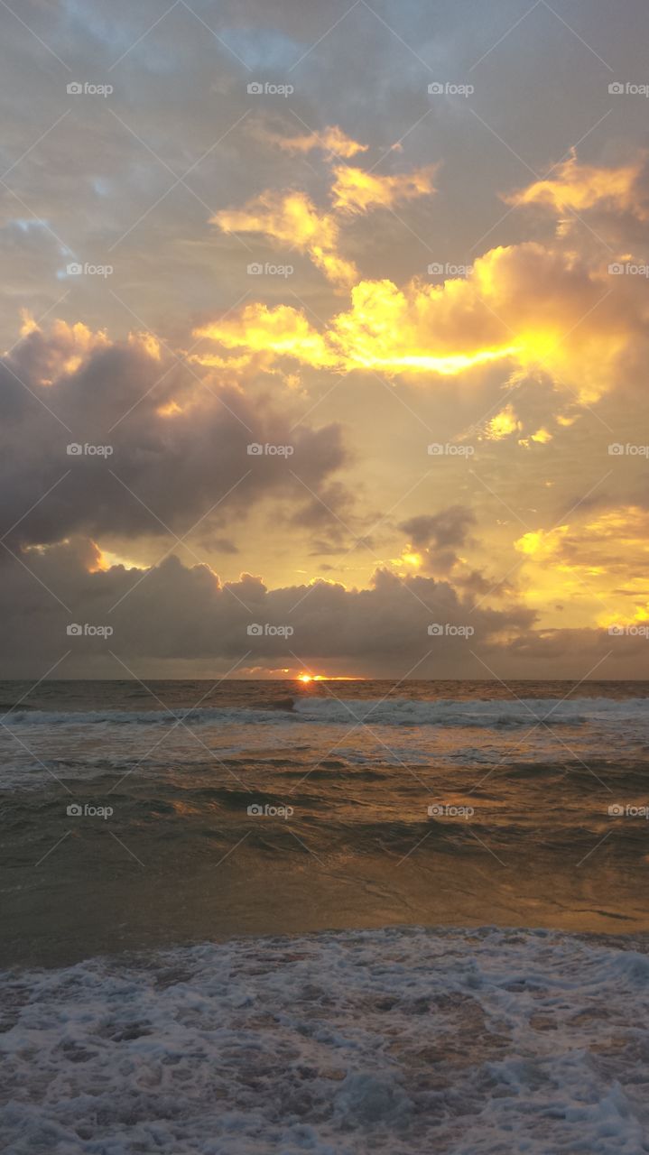 Sunset, Water, Beach, Ocean, Sea