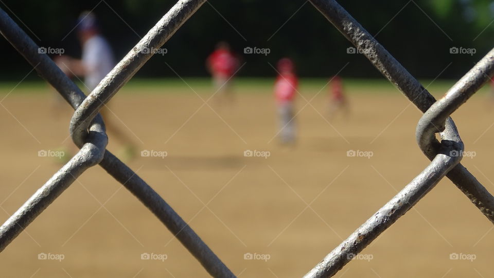 Metal fence/baseball field