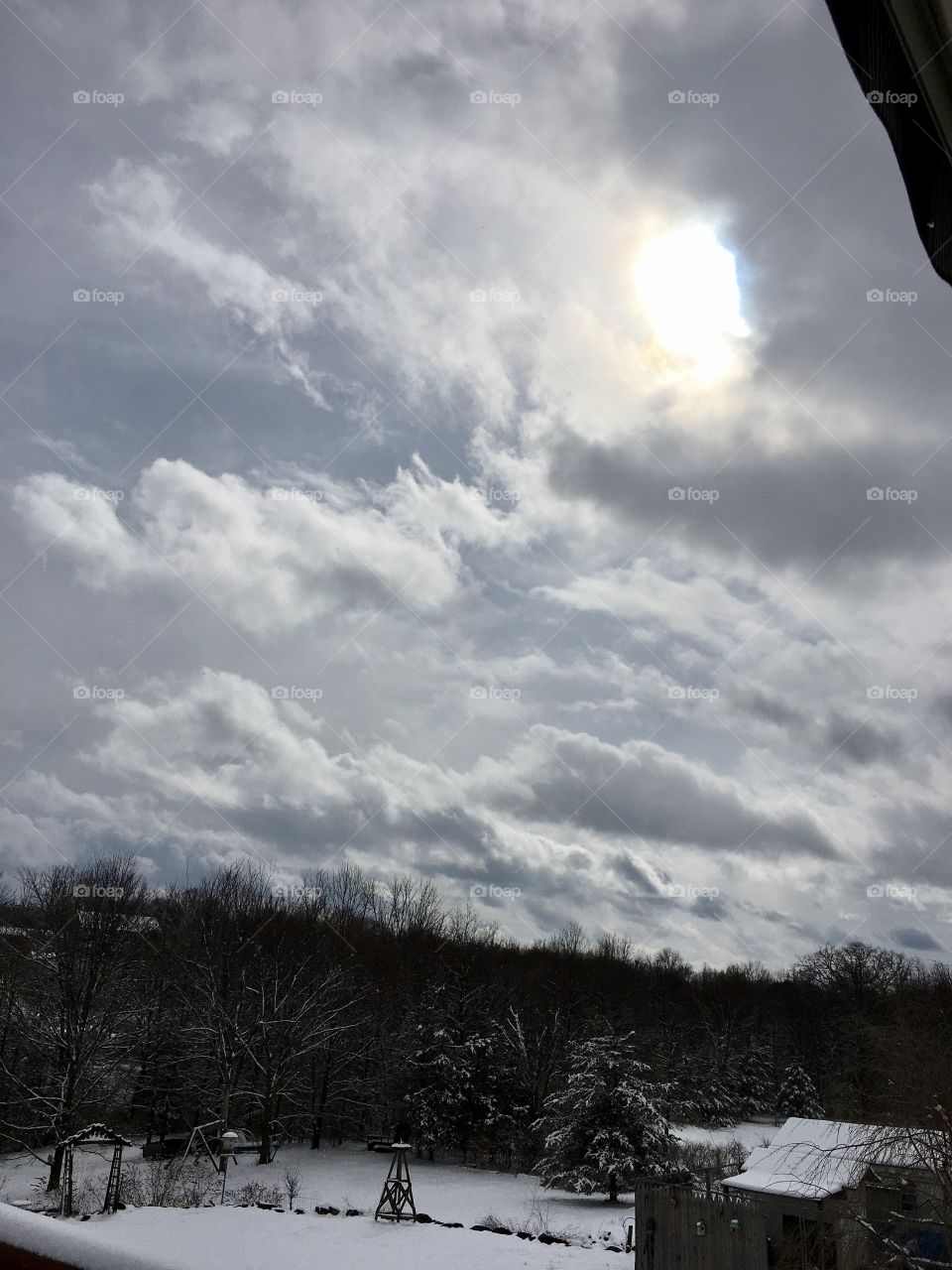 Beautiful sky after the snow 
