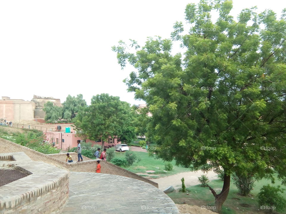 old water well in ancient fort of Bathinda city- a monument protected by Govt Of India- inner part