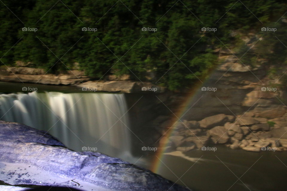 Moonbow rainbow in Kentucky - Cumberland Falls
