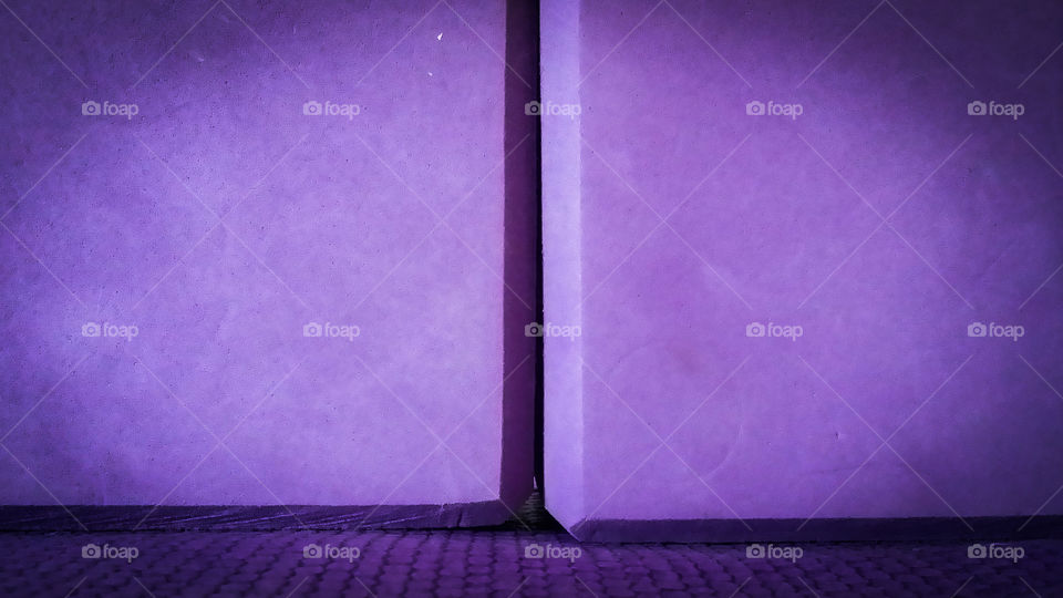 Macro shot of purple yoga blocks