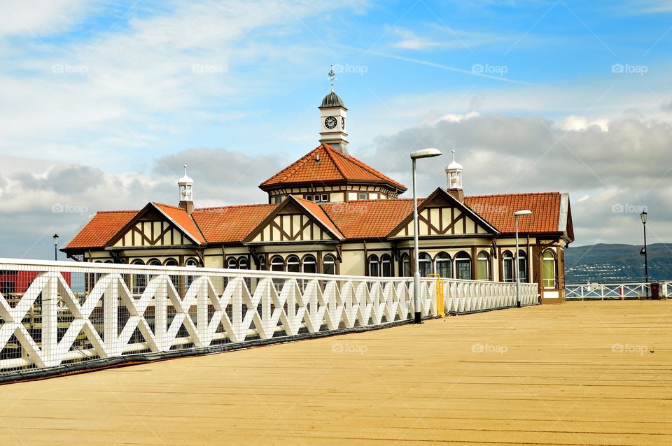 Street lights on pier
