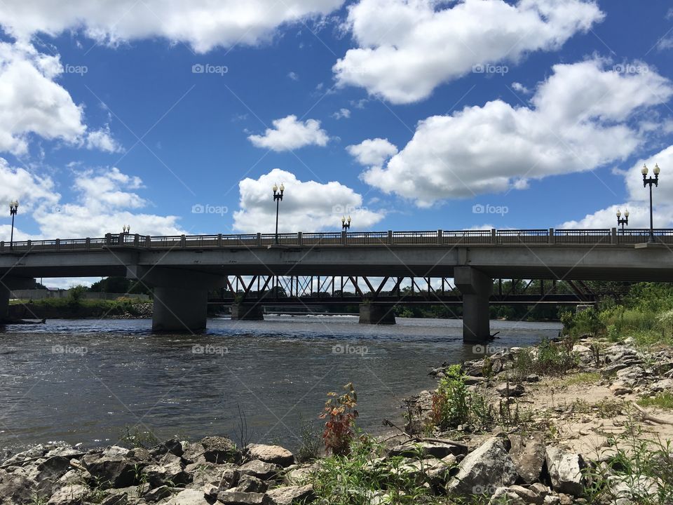 Old bridge in Iowa, USA.