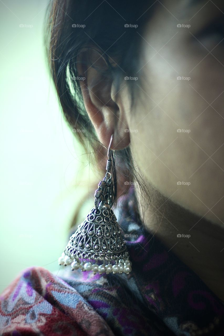 Beautiful metal earring 