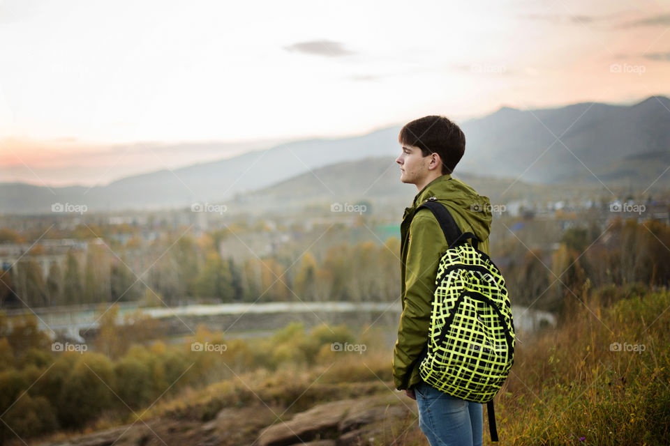 Close-up of a teenage boy