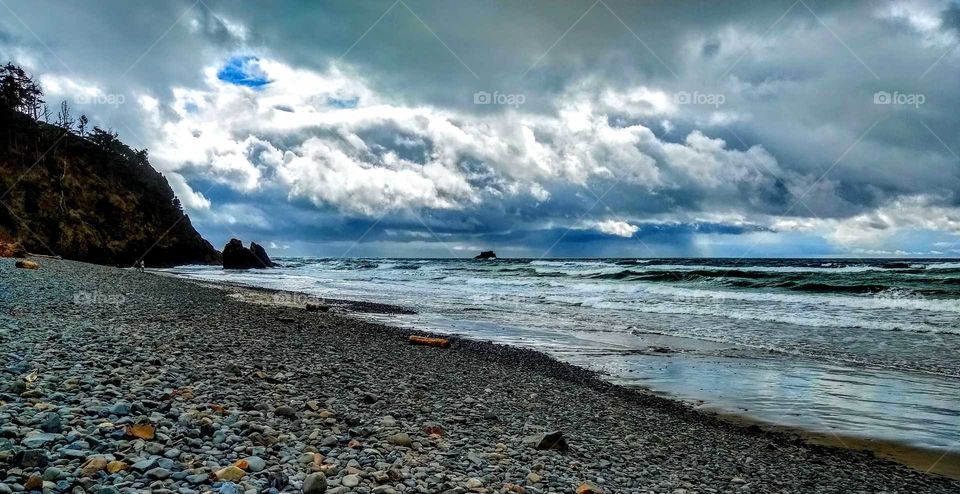 Storm Clouds Rolling Onto Shore "Storms a Rolling"