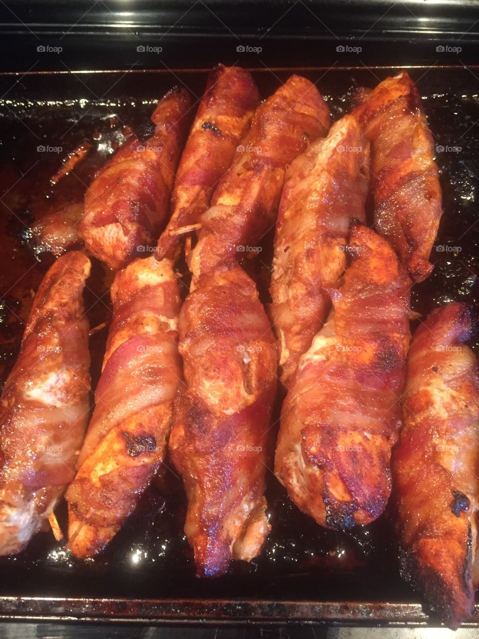 Bacon wrapped chicken breast