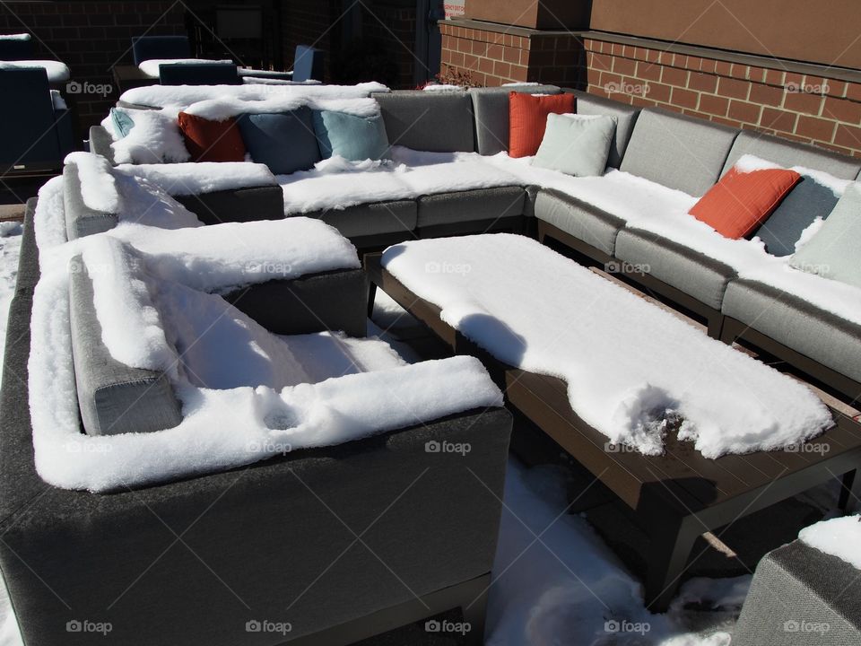 Snowy couches
