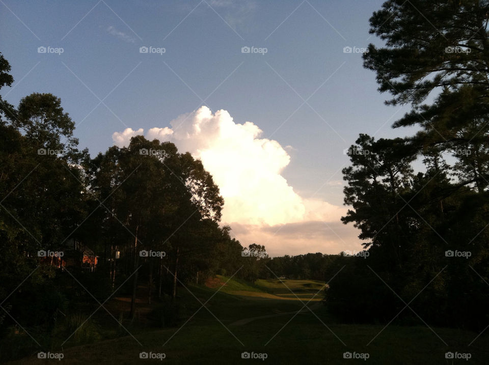 sunset clouds golf course by luckie