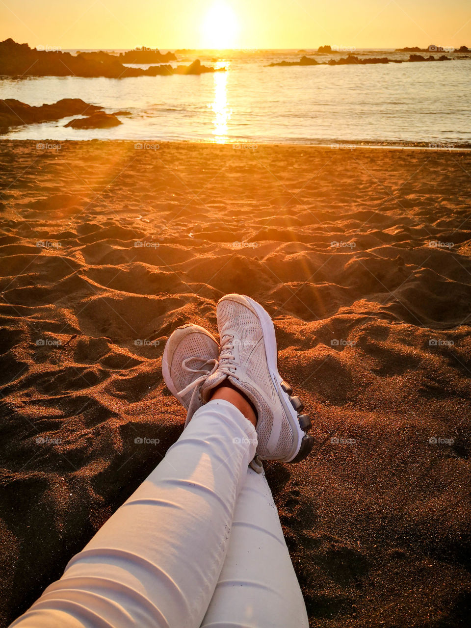 Sunset in the island