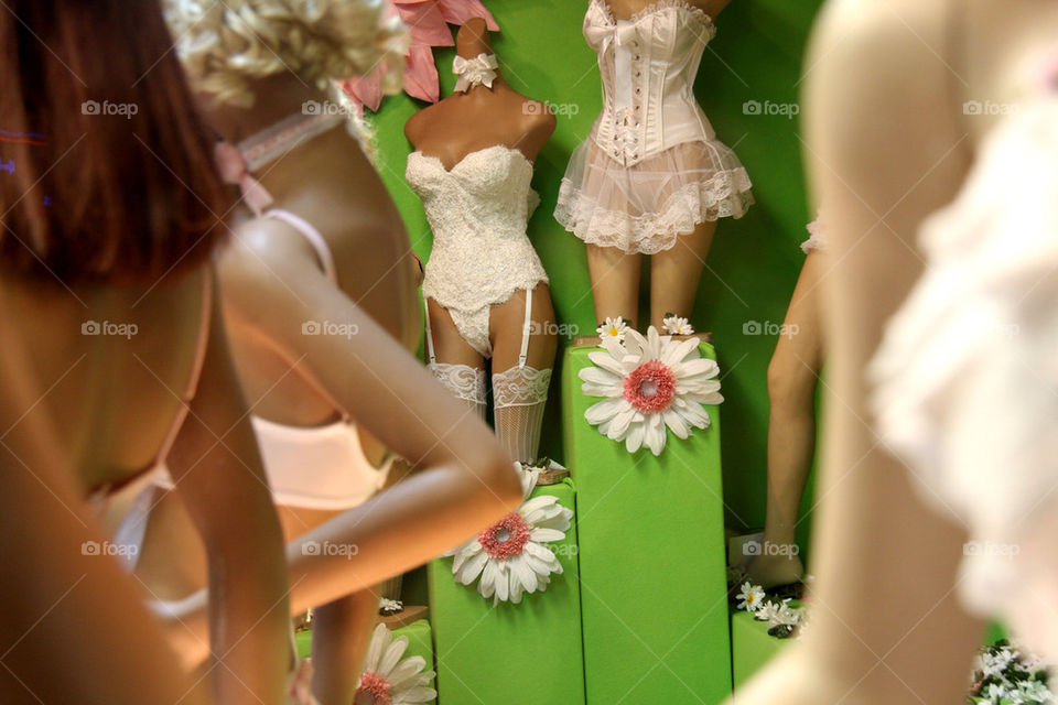 bride underwear mannequin lingerie by habitforming