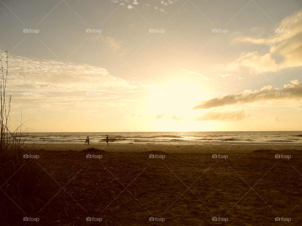 Sunset, Beach, Landscape, Sea, Water