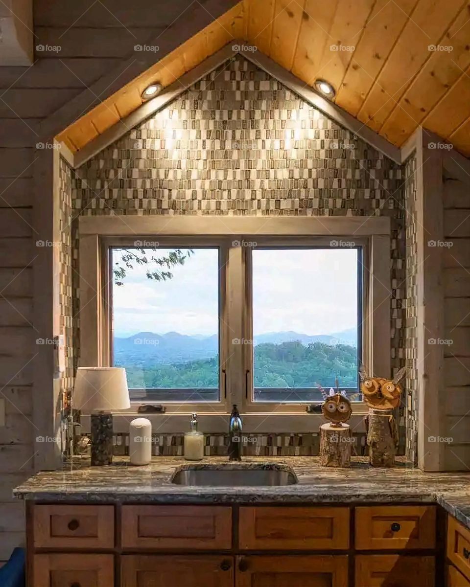 Glory be to God, the magnificent and picturesque view and the natural green trees are a view that is nothing more wonderful than it