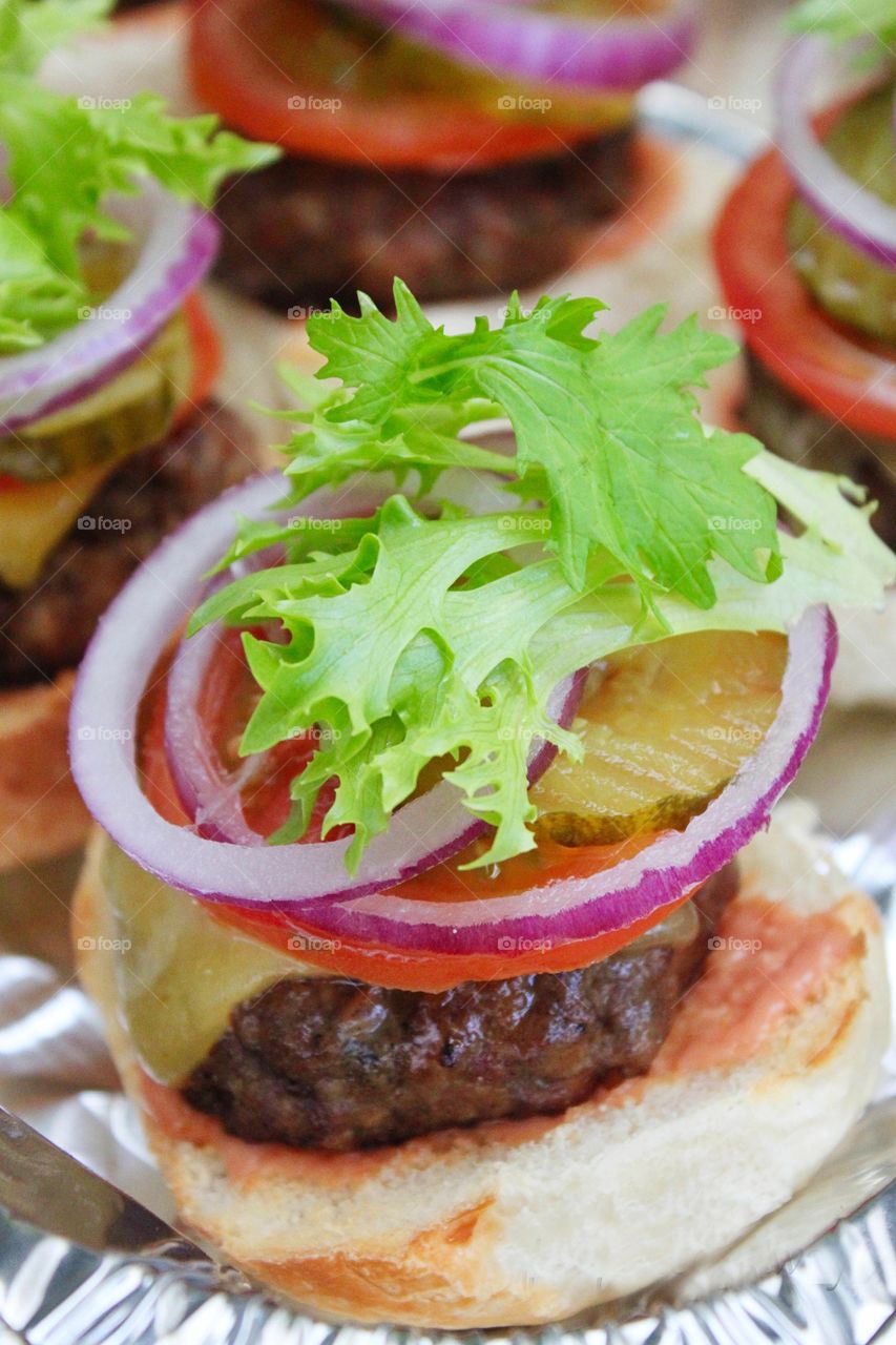 Close-up of a burger