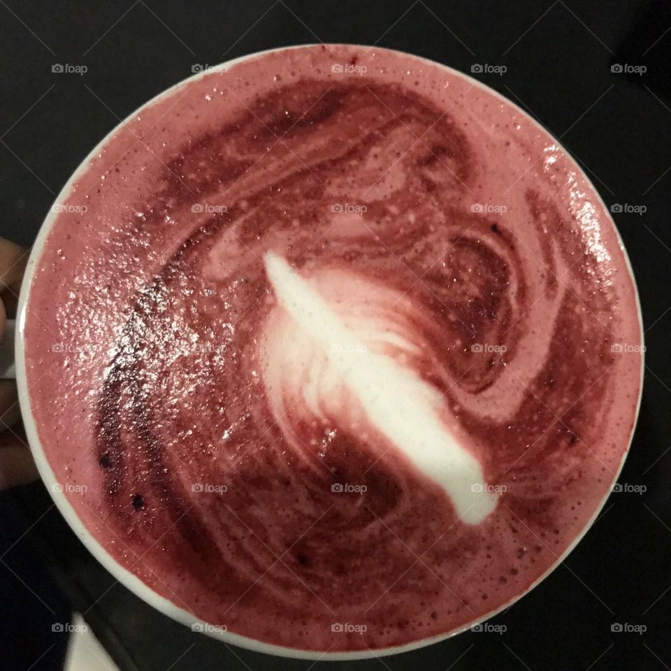 A Red velvet latte
