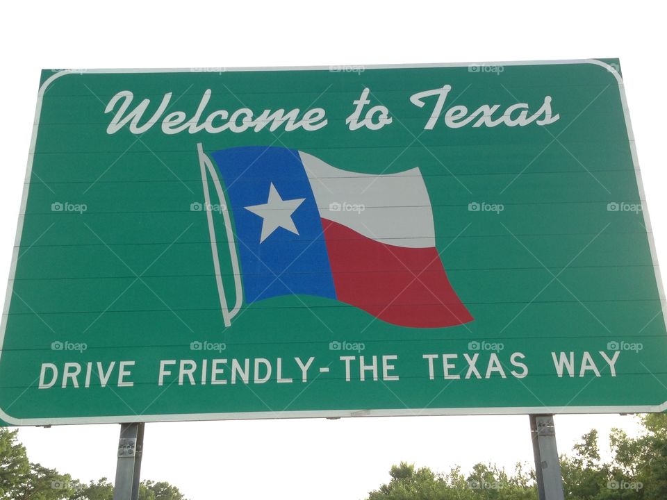 Welcome to Texas sign
