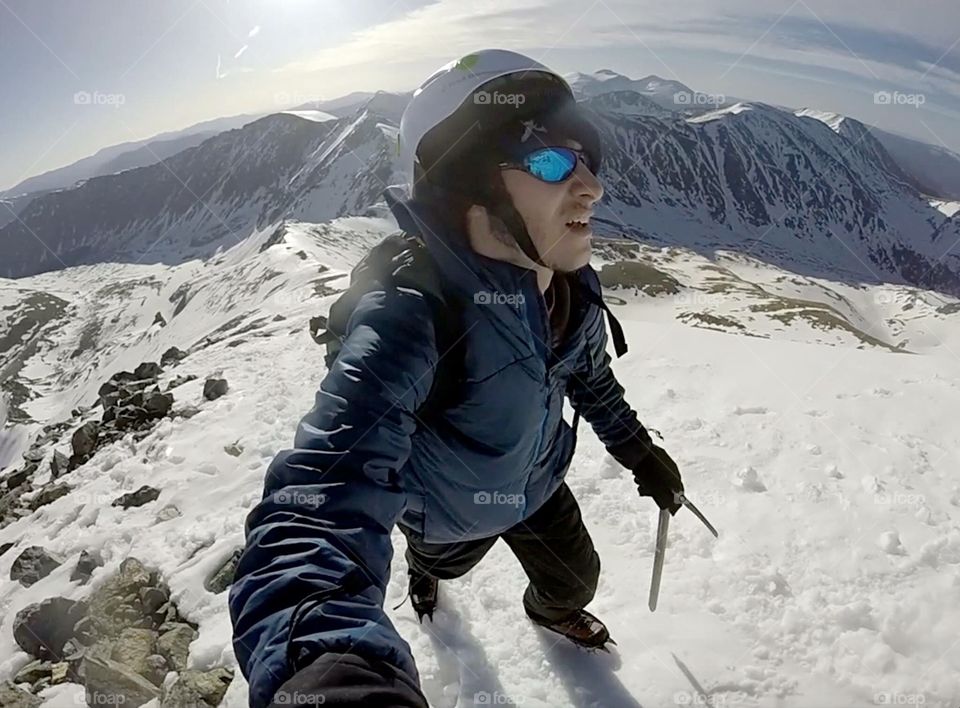 Me on my summit push on Greys Peak