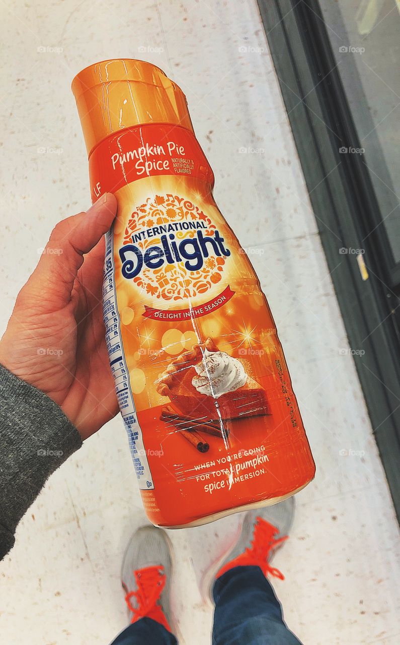 Buying Coffee Creamer, Grocery Store Shopping, Purchasing Products, Pumpkin Spice Creamer, International Delight Pumpkin Spice Creamer, Delicious Homemade Coffee, Pumpkin Spice Coffee Creamer