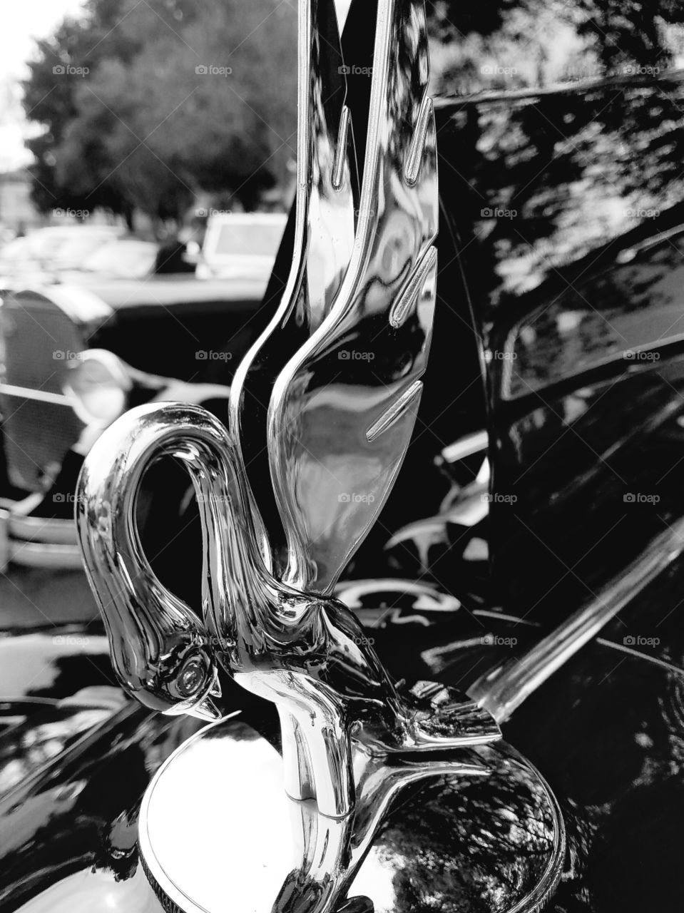 old classic swan car hood ornament