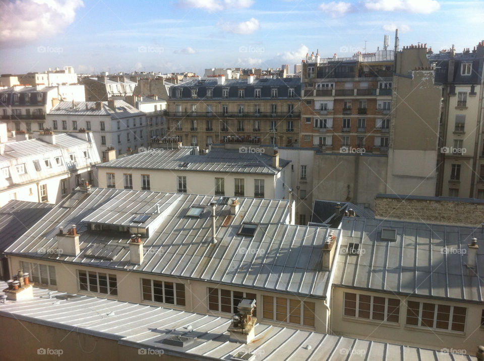 sunny rooftops architecture paris by pixelakias