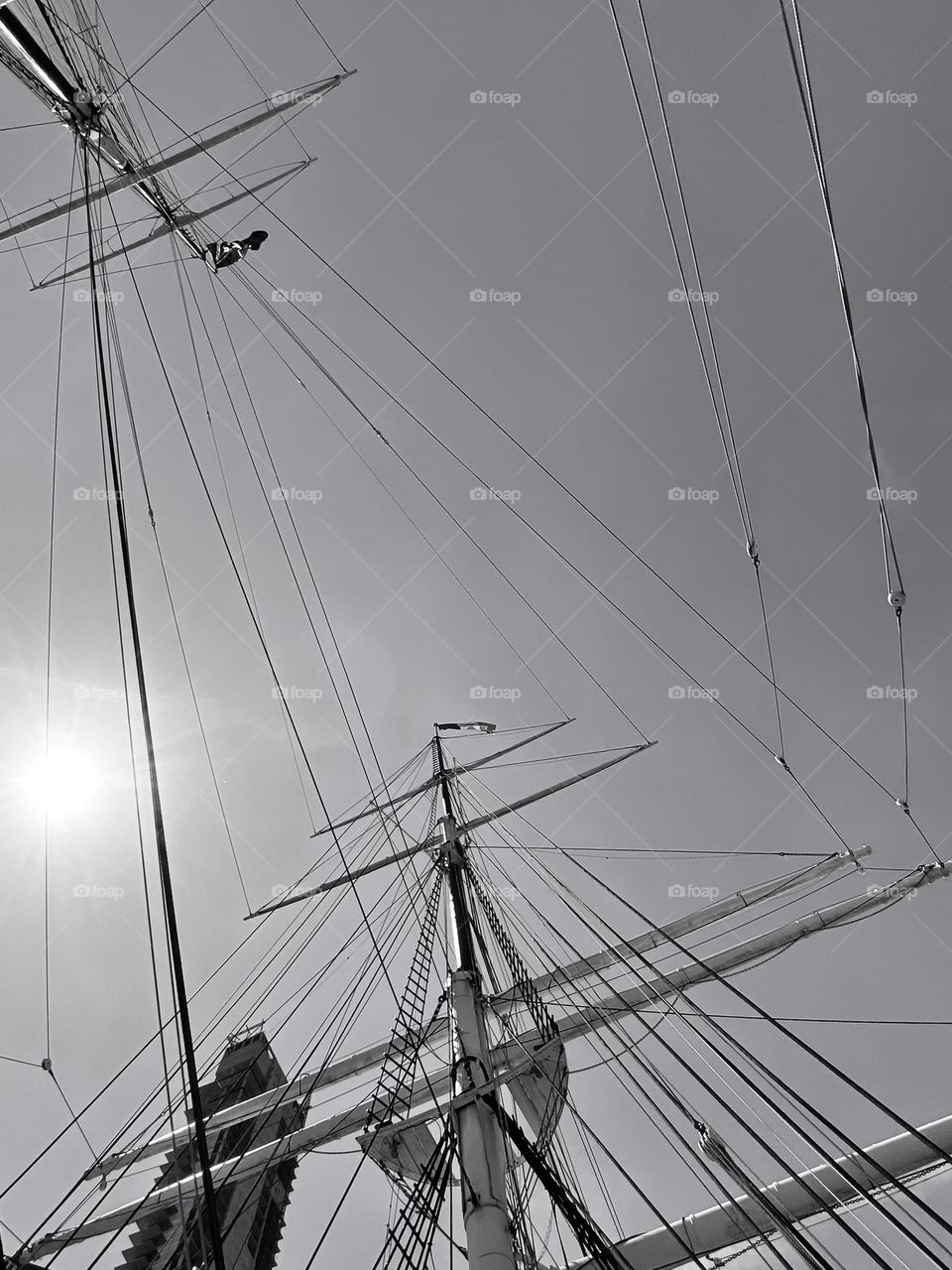 Sail boat on a sunny day