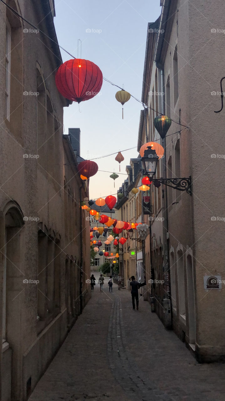 Alley way with Chinese Lanterns 