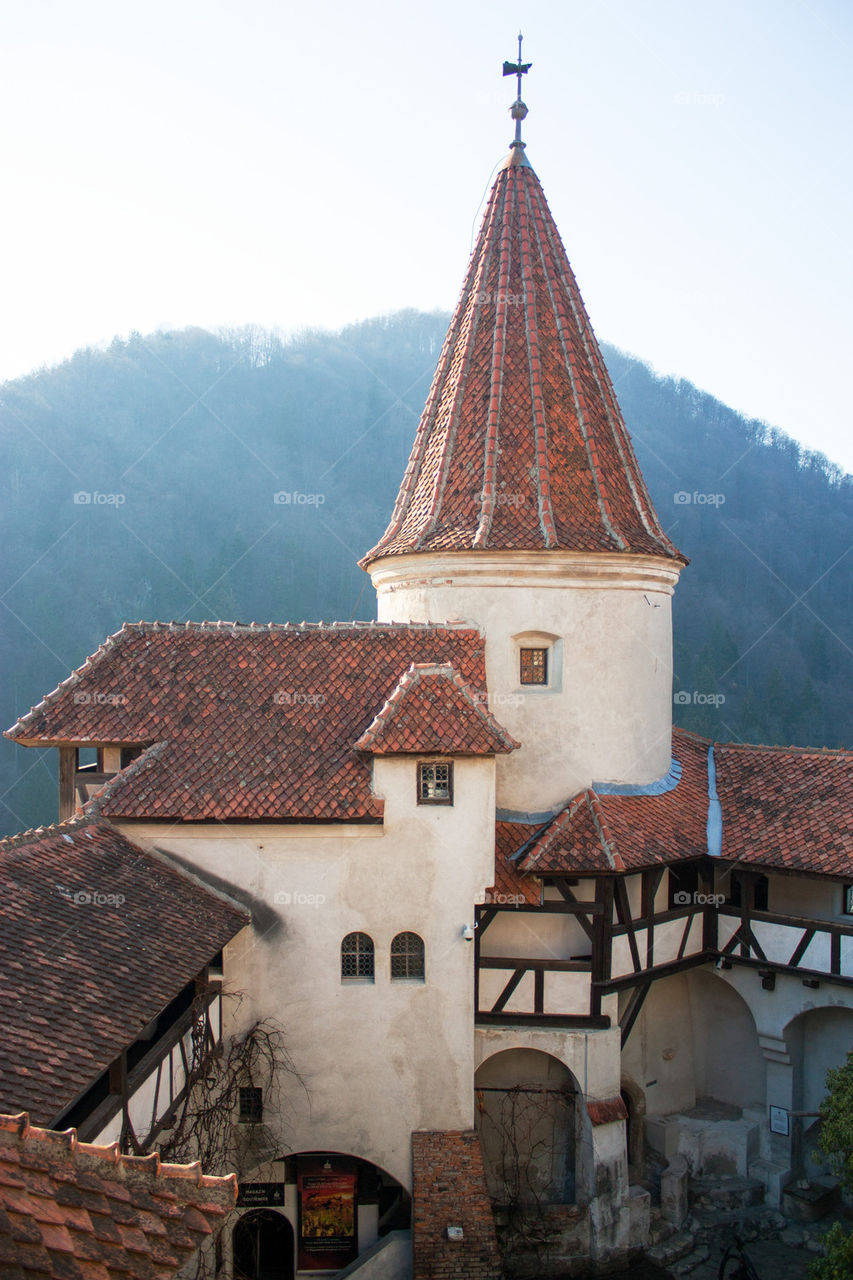 View of Bran castle, Transylvania, Romania