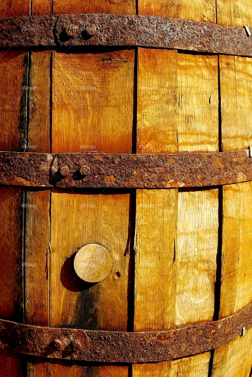 old wine barrel