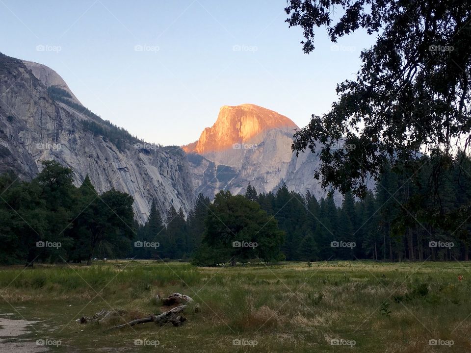 Sunset on Half Dome, Yosemite National Park 