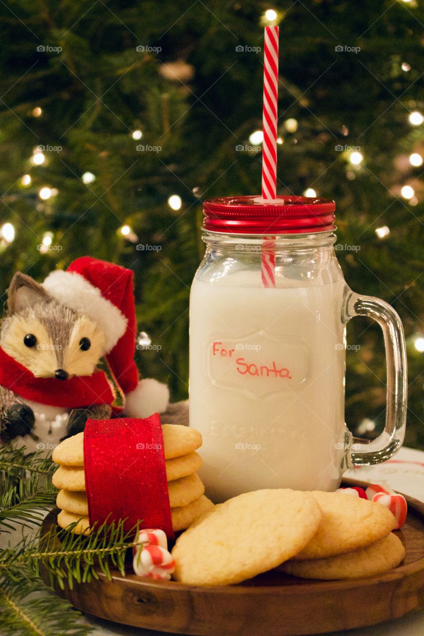 Christmas cookies and milk for Santa 