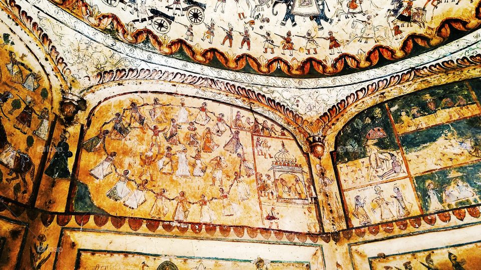 an ancient monument in a village made in 1865