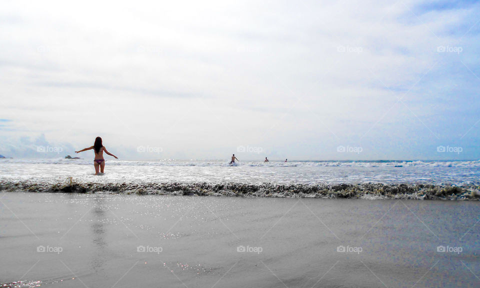 summer by the ocean.