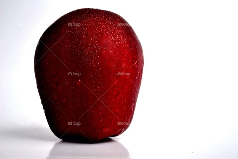 Apple on the white background