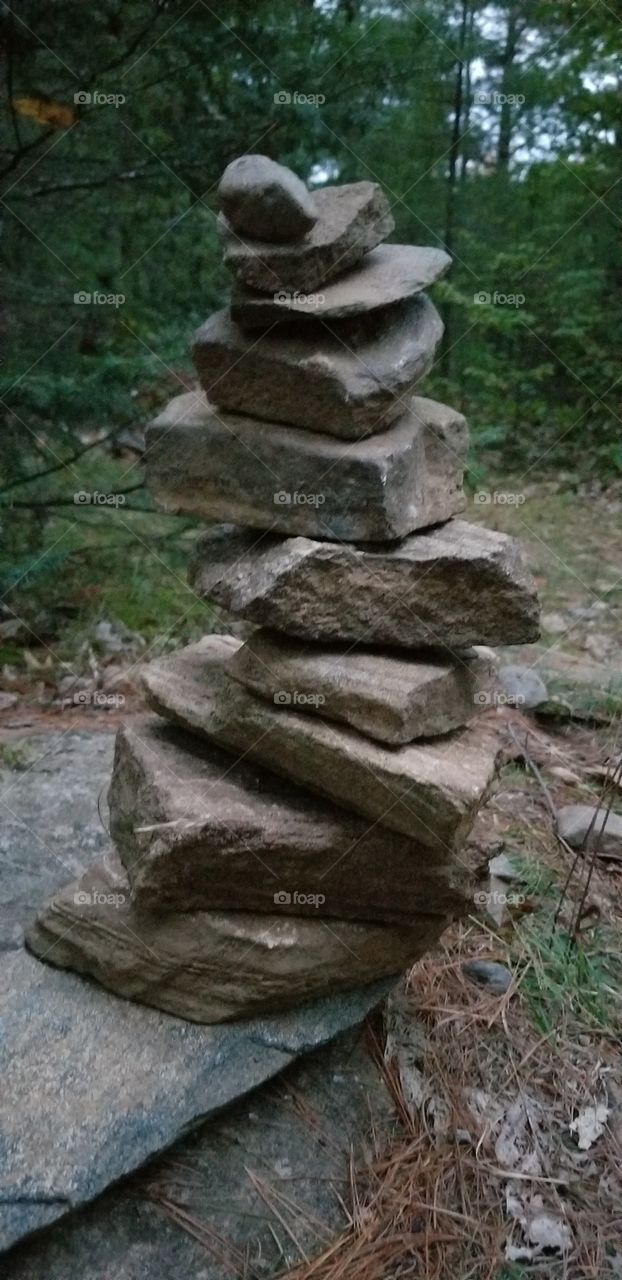 Rock balancing