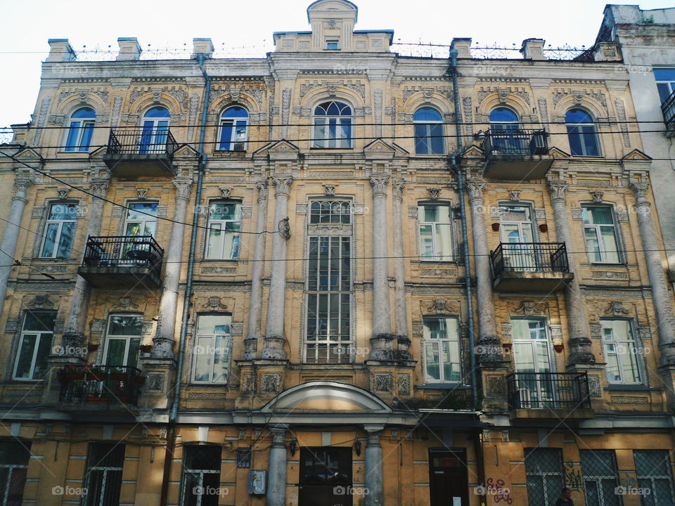 old building in the center of Kiev, Ukraine