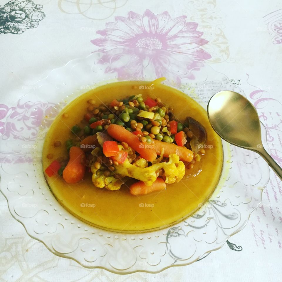 Curry de lentejas