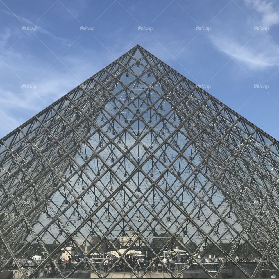 Louvre museum on a sunny day 
