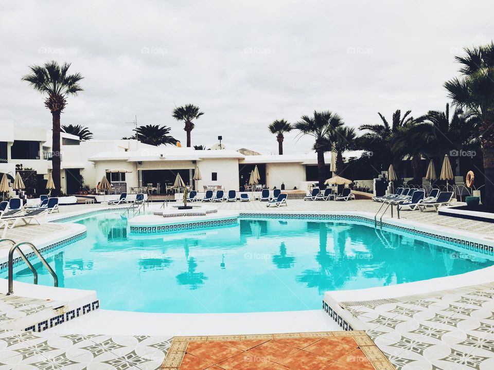 Swimming pool in the resort 