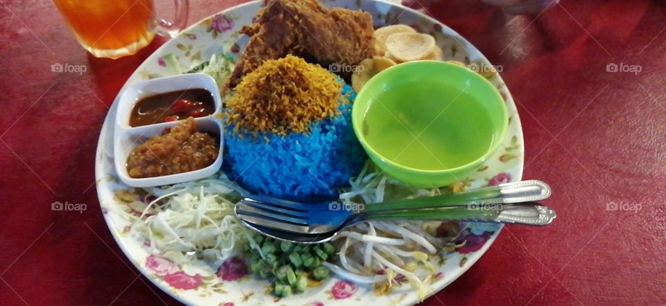 traditional blue rice