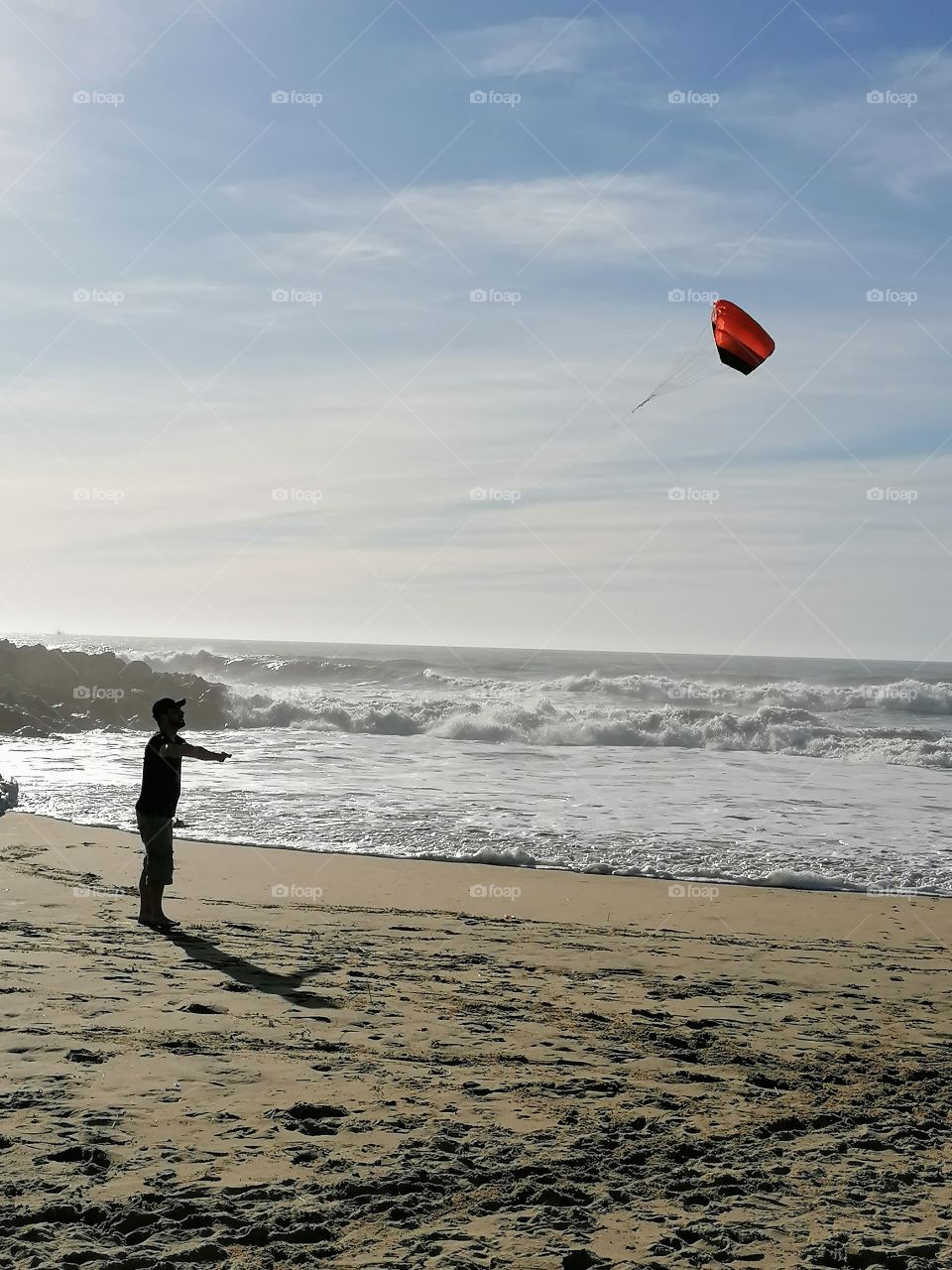 Plage et cerf-volant