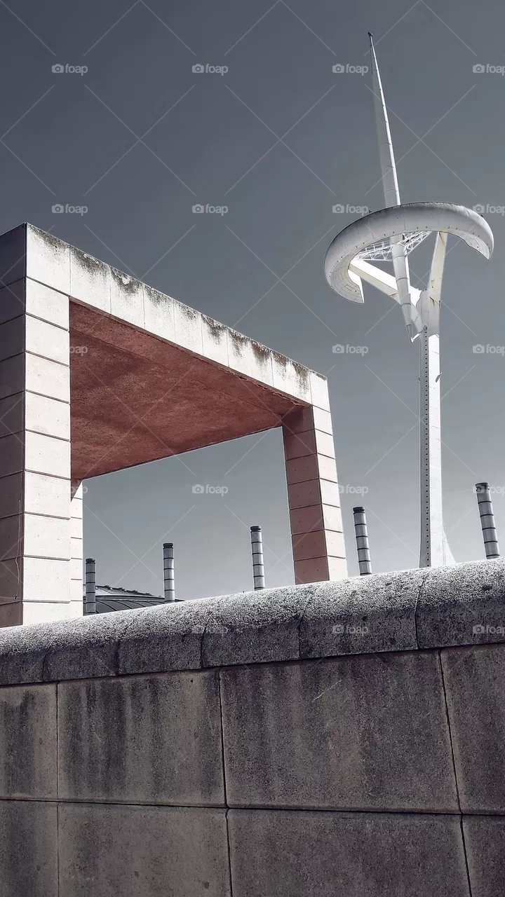 Cement landscape.