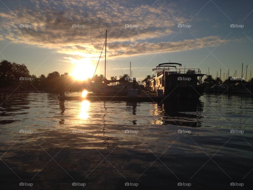 Sunset, Water, Dawn, Evening, Reflection