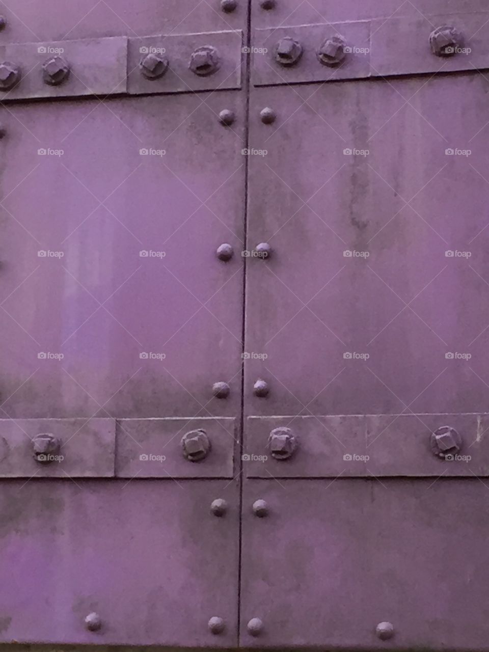 Closed purple door
